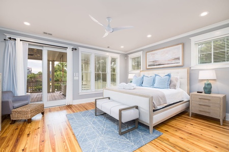 First Floor Primary Bedroom with Balcony Access