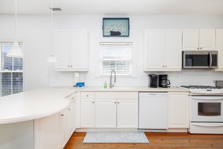 Your fully-equipped kitchen is a great place to cook your favorite vacation meals