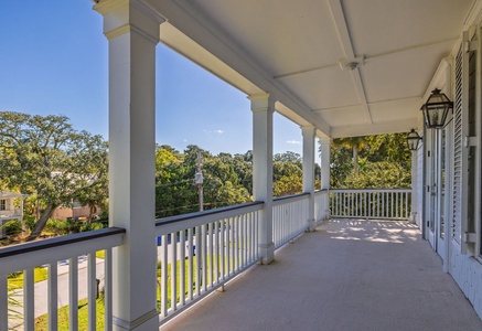 Take in the Charleston air on your second story balcony.