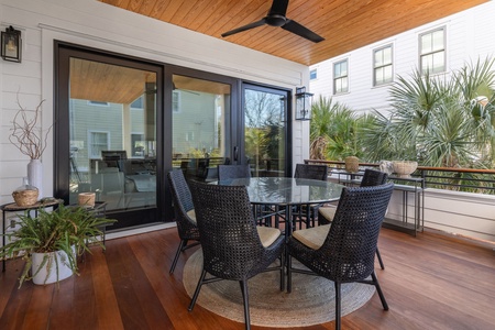 Take in the fresh air on your main floor outdoor dining space