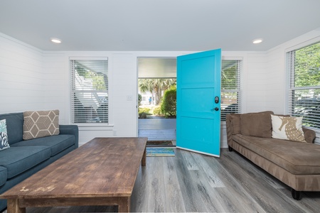 Through the downstairs entrance is your first floor living space