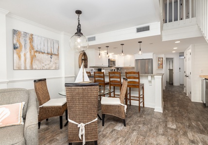Enjoy your morning coffee from your dining table