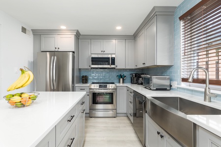 Cook meals for the whole group in your fully-equipped kitchen