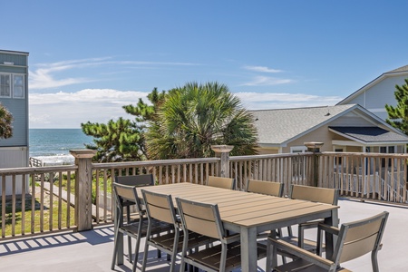Dine outside on your main level deck