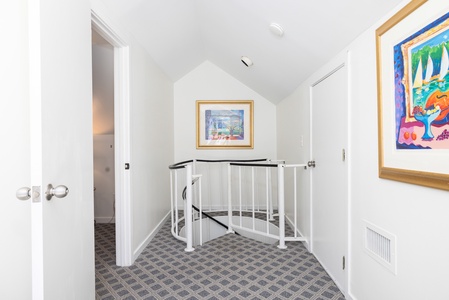 At the top of the spiral staircase is your loft area