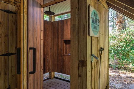 Poolside shower