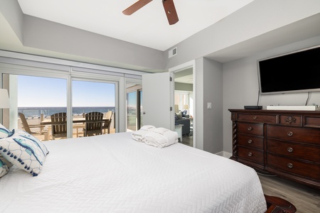Enjoy direct access to the outdoor deck from your primary bedroom