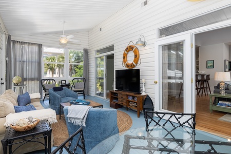 Casa Blanca features the perfect outdoor retreat with this oversized sunroom