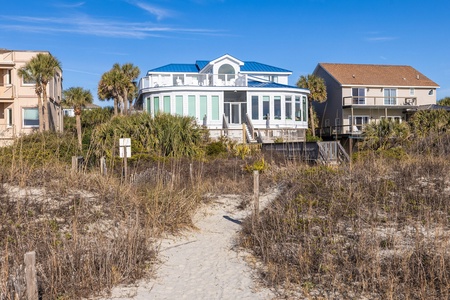 The beachside view of Seashell's Folly is truly spectacular