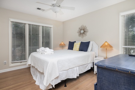 Your third bedroom features a queen size bed and en suite bathroom