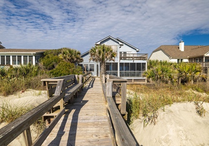 private walkway to the beach