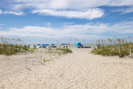 Grand Pavilion boardwalk to pristine sandy beaches and blue waters