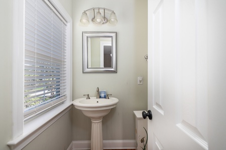 You'll find a half bath on your main level