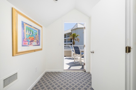 Take the hallway to your private balcony