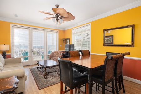 Your dining room flows seamlessly into your living space