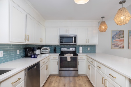 Cook your favorite island meals in your U-shaped kitchen