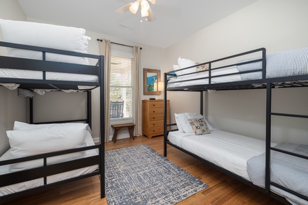 Your kids will love sharing this cozy bunk room