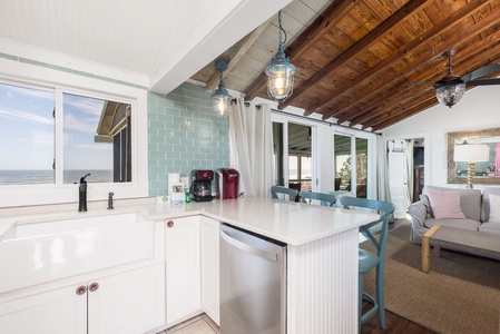 Back doors lead to your screened-in porch
