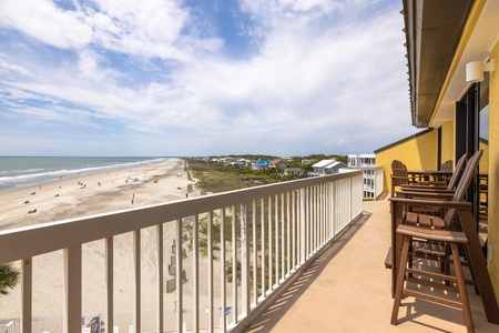 Take in the sights and sounds of Folly Beach from your private balcony