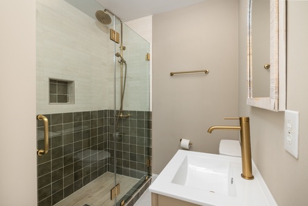 Enjoy another renovated queen en suite bathroom