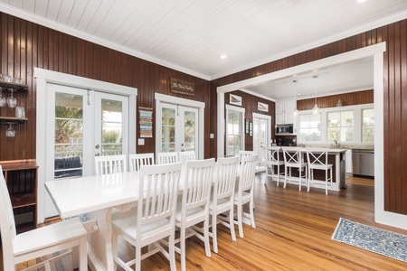 dining area to kitchen