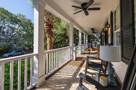 Set a spell on the front porch rocking chairs