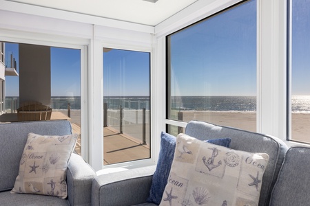 The views from the living room are stunning