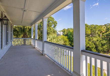 Take in the Charleston air on your second story balcony.