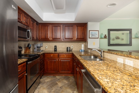 Your kitchen is fully-equipped and ready for mealtime