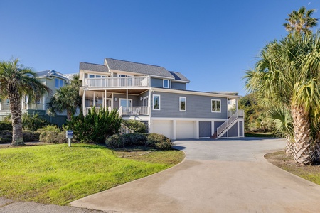 Second Wind features a large driveway