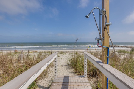 Private Beach Access with shower