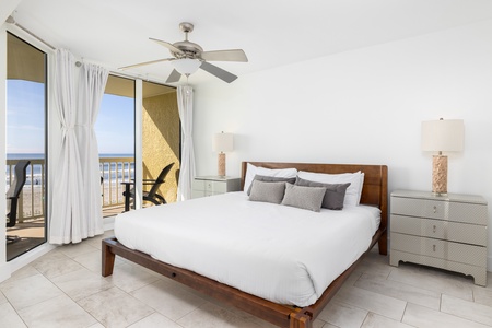 Wake up to stellar ocean views from your primary king bedroom