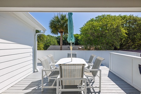 Enjoy IOP nights out on your upstairs deck