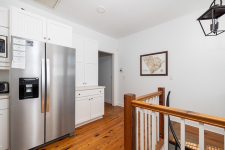 Take the spiral steps up to your second floor kitchen