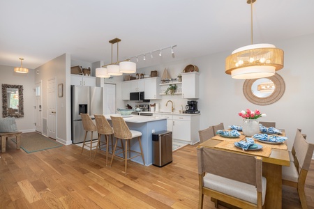 Move seamlessly from the kitchen to your dining room table