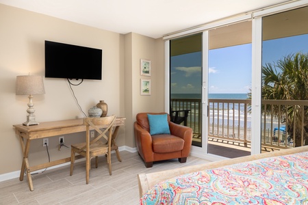 Enjoy private access to your balcony from the primary bedroom