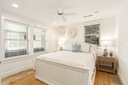 Bedroom #4 features a queen bed and jack-and-jill bathroom