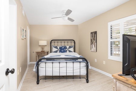 Your queen bedroom comes with a tv and en suite bathroom