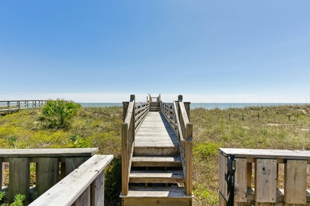 Sunshine By The Sea has its own private boardwalk for access to Folly Beach
