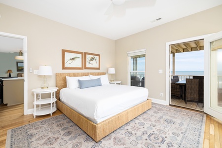 Your primary bedroom has direct access to the wrap-around deck