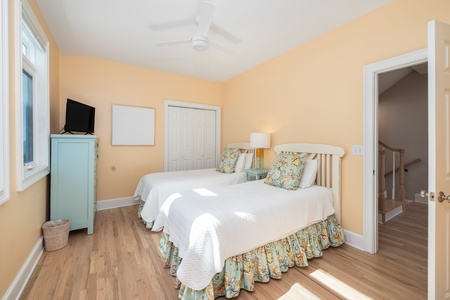 Drift off to sleep in your two twin bedroom