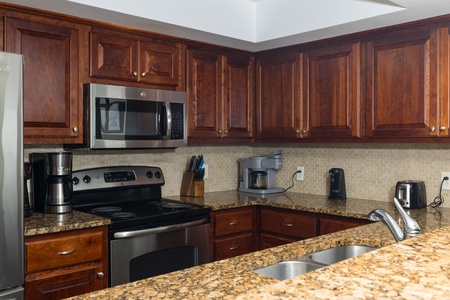 Cook your favorite meals in your fully-equipped kitchen