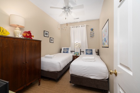 Your third bedroom includes two comfortable twin beds
