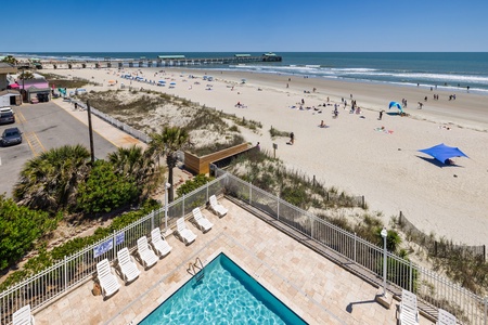 Enjoy panoramic views of Folly Beach from your private terrace