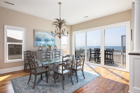 Savor meals with breathtaking ocean views from your dining room