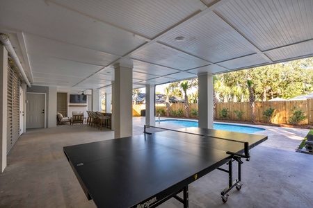 Challenge friends and family to table tennis