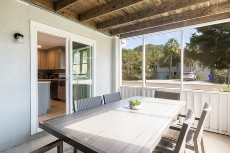 Your outdoor dining is a great place to enjoy your morning coffee
