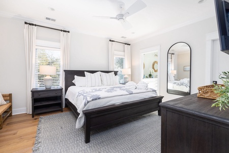 Rest peacefully in your upstairs king bedroom