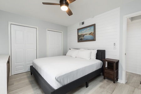 You'll find your first king bedroom on the main floor