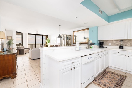 Kitchen to living area